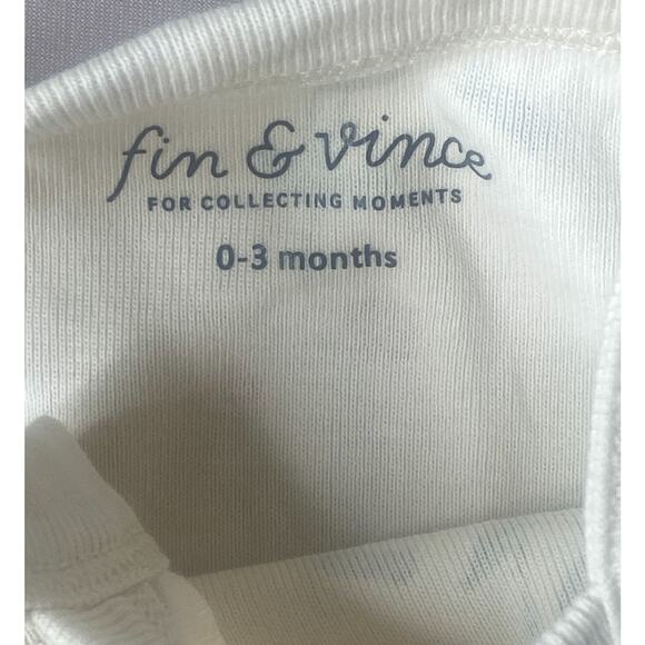 Fin & Vince Organic Cotton Sleeveless Garden Floral Romper Girls 0-3 Mo - Picture 4 of 5